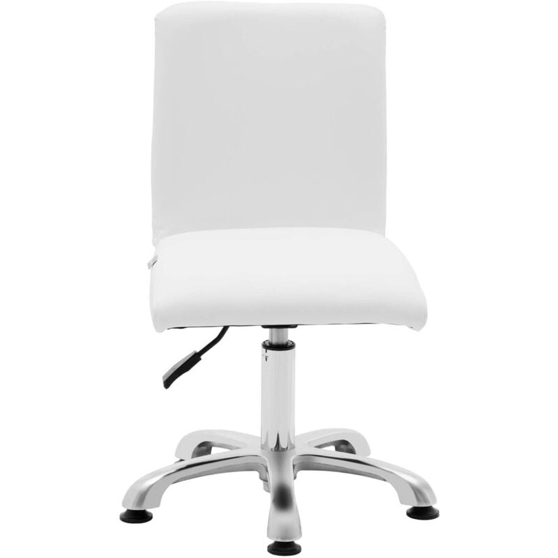 Sgabello con ruote sedile in similpelle girevole estetista ufficio Nabu  Colore: Bianco