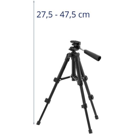 VONROC Treppiede per strumenti di misurazione, fotocamera, livella laser.  Estendibile 37-110 cm. Universale ¼. Include custodia