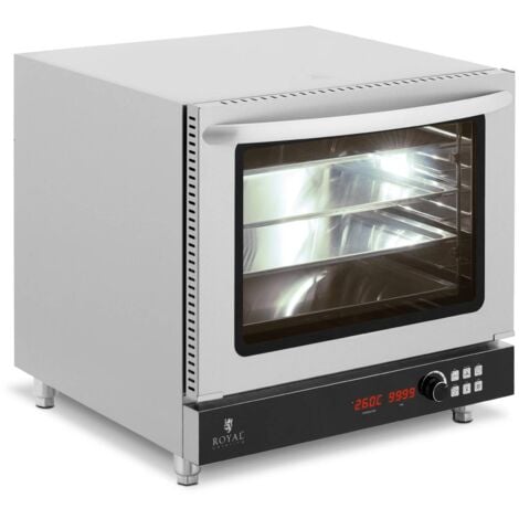 Mini forno elettrico a convezione da 60 litri con teglia, griglia e spiedo  girevole (100-250 °C), con funzioni di cottura multiple e grill,  metallo/vetro utili : : Casa e cucina