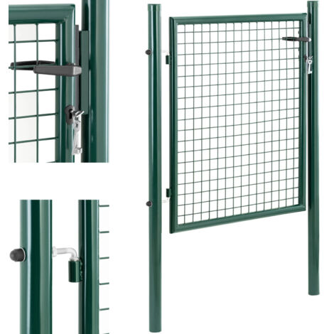 Cancello Da Giardino In Acciaio 150x100 Cm - Antracite, Con Serratura E Chiavi