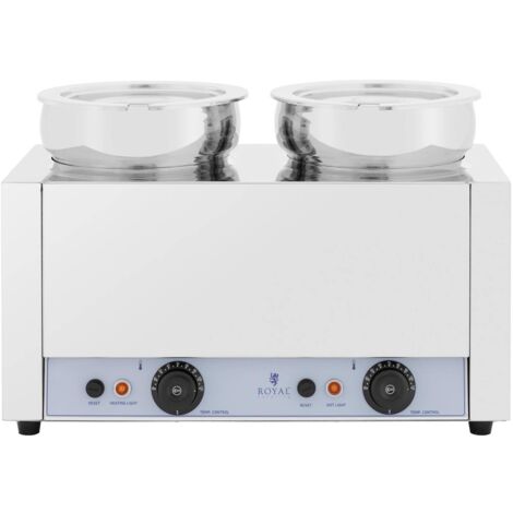 Stazione elettrica per zuppe acciaio inox 2 x 7 L 30 - 110 °C 1000 W