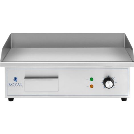 Piastra Elettrica Professionale Da Banco 3000W In Acciaio Inox - Grill Con Termostato 55cm Per Ristoranti E Catering