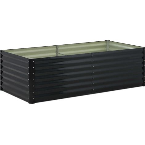 Outsunny Set Di 2 Letti Rialzati Per Orto In Acciaio Zincato - Fioriere 100x100cm Verde - Foto 6