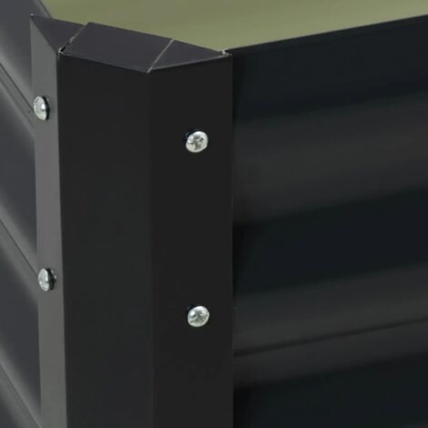 Outsunny Set Di 2 Letti Rialzati Per Orto In Acciaio Zincato - Fioriere 100x100cm Verde - Foto 12