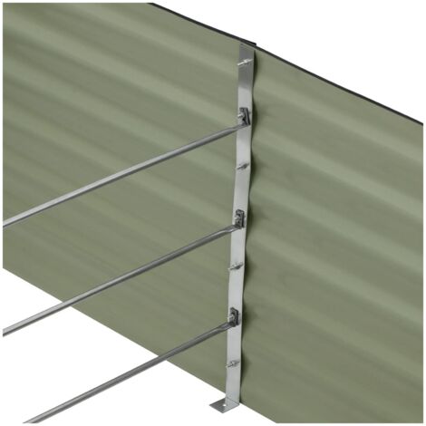 Fioriera Rialzata In Acciaio Zincato 320x80x45 Cm – Aiuola Da Esterno, Marrone, Fondo Aperto