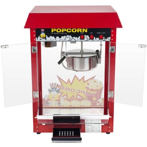 Macchina Per Pop Corn Professionale Nera E Dorata 1600 W 5 kg/h