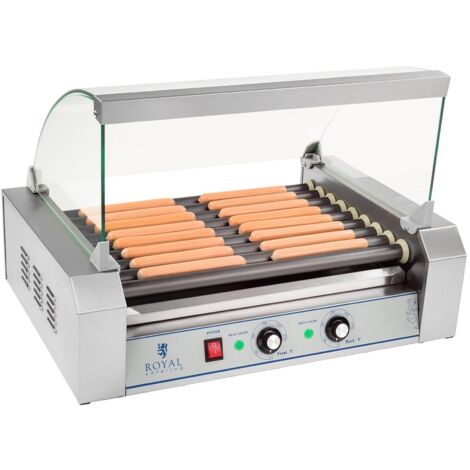 Macchina Per Hot Dog A Vapore In Acciao Inox E Vetro Temperato 7 8 L 2000  Watt