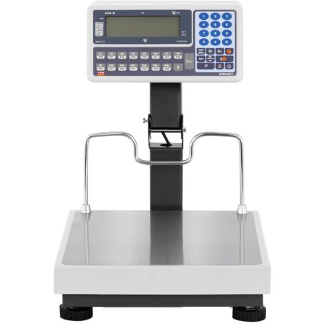 Bilancia Digitale Industriale 300 Kg - Piattaforma Pieghevole Con Display LCD Retroilluminato, Funziona A Batteria O Rete