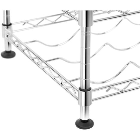 Portabottiglie Vino Da 12 Bottiglie - Metallico, Argento - Foto 7