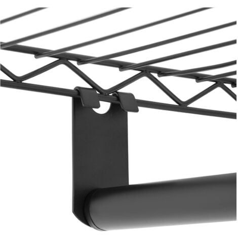 HOMCOM Rella Appendiabiti Attaccapanni In Metallo, Stand Per Vestiti Con  Rotelle, Nero, 150x60x170cm