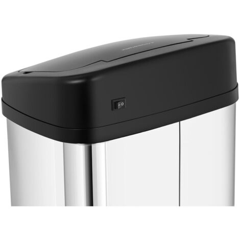 Pukomc Pattumiera Automatica Con Sensore - 7 Litri, Touchless, Design Rettangolare Argento - Foto 8