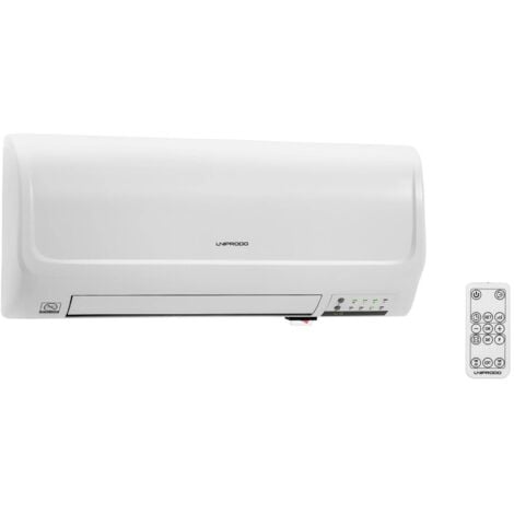 De'longhi termoventilatore in ceramica hfx60c20 de'longhi, 2 livelli, 2000w  nero/bianco