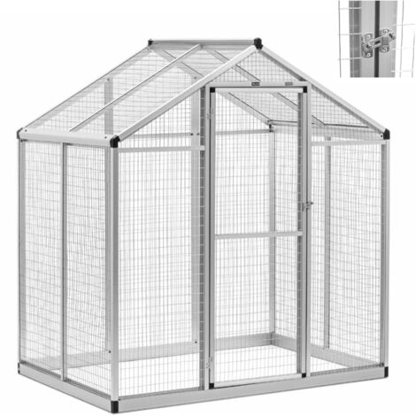 Voliera Esterna Per Uccelli - Gabbia Acciaio Zincato 215x78x200 Cm Per Pappagalli E Uccellini - Foto 11