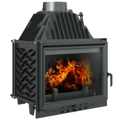 Inserto para chimenea ZUZIA ECO 12 BS DECO cristal en el lado izquierdo