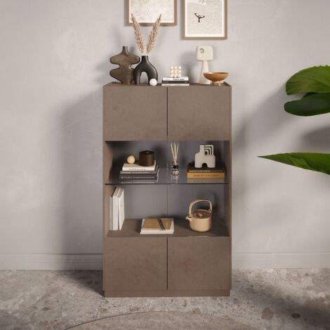 Vitrina FANTASY bronze/roble mercurio 105 x 170 cm