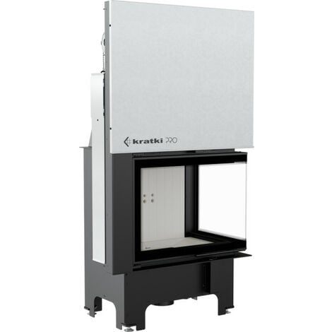 Inserto para chimenea VN 480/480 BS cristal en el lado izquierdo puerta de  guillotina