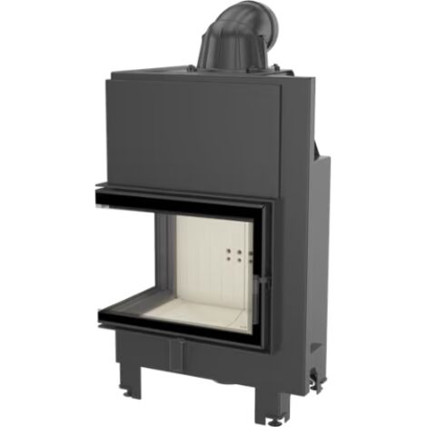 BRICOSOL Chimenea de leña de acero KRATKI MBZ izquierda 13 kW Ø 200