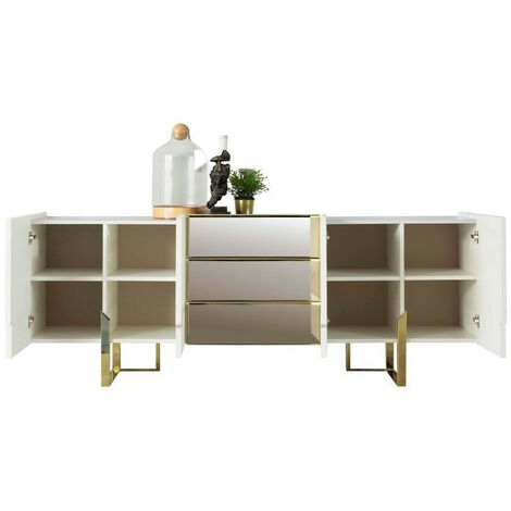Aparador 4 puertas BEN 214 cm blanco