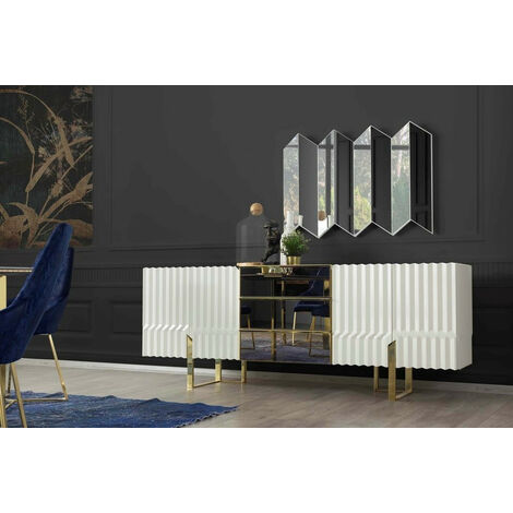 Aparador 4 puertas BEN 214 cm blanco