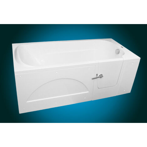 Bañera con puerta EULALIE 140/150/160 x76x60 cm - Dimensiones: 160cm
