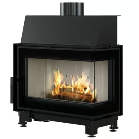 BRICOSOL Chimenea de leña de acero KRATKI SIMPLE derecha 6 kW Ø 150
