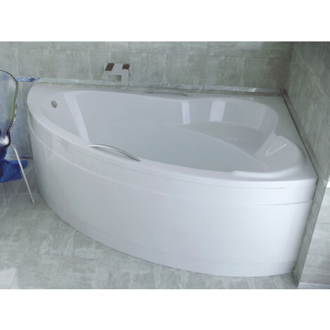 Bañera esquinera ORIEGO MAXI 140x90 cm ángulo derecho, con faldón