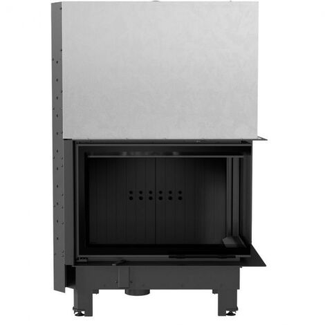 Inserto para chimenea MBM 10 cristal en el lado derecho cristal curvado puerta de guillotina BLACK (1/5)