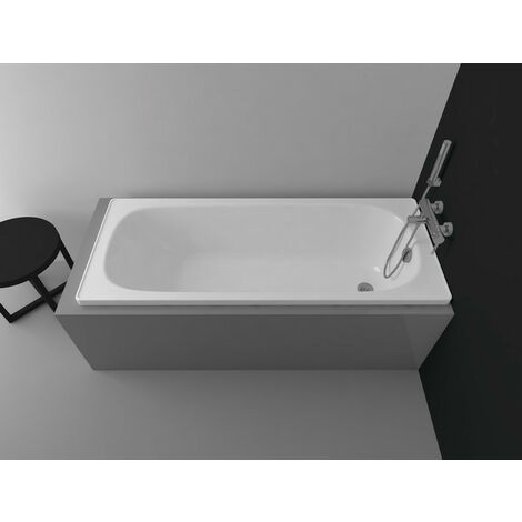 Bañera ALVERANA 120/130/140/150/160/170x70 cm, de acero esmaltado - Dimensiones: 130cm - Fondo antideslizante: CON