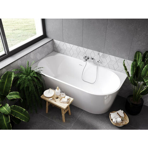 Bañera ZOYA ángulo izquierdo 150x75 cm/170x80 cm - Dimensiones: 150 x 75 cm