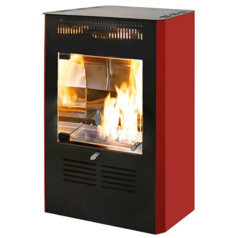 Estufa de bioetanol Ruby Bordeaux 3 kW – vidrio protector – quemador ajustable con fibra cerámica – autonomía de 7h – para 90 m³ – Bigmat (1/3)