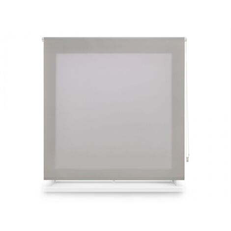 Estor Poliéster enrrollable opaco liso Plata 160X175 cm