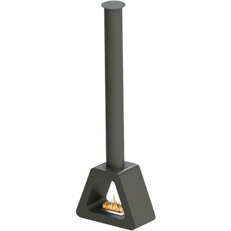 Chimenea de etanol de techo en acero negro
