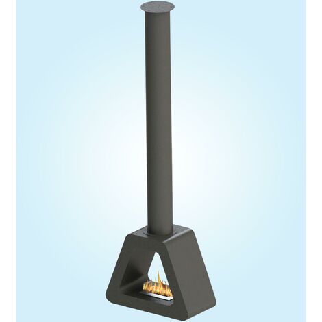 Chimenea de etanol de techo en acero negro