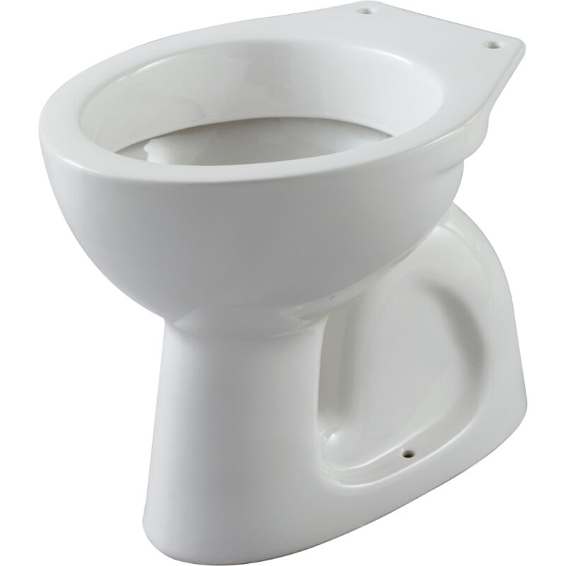 Cuvette WC rétro blanche avec réservoir semi-bas et abattant