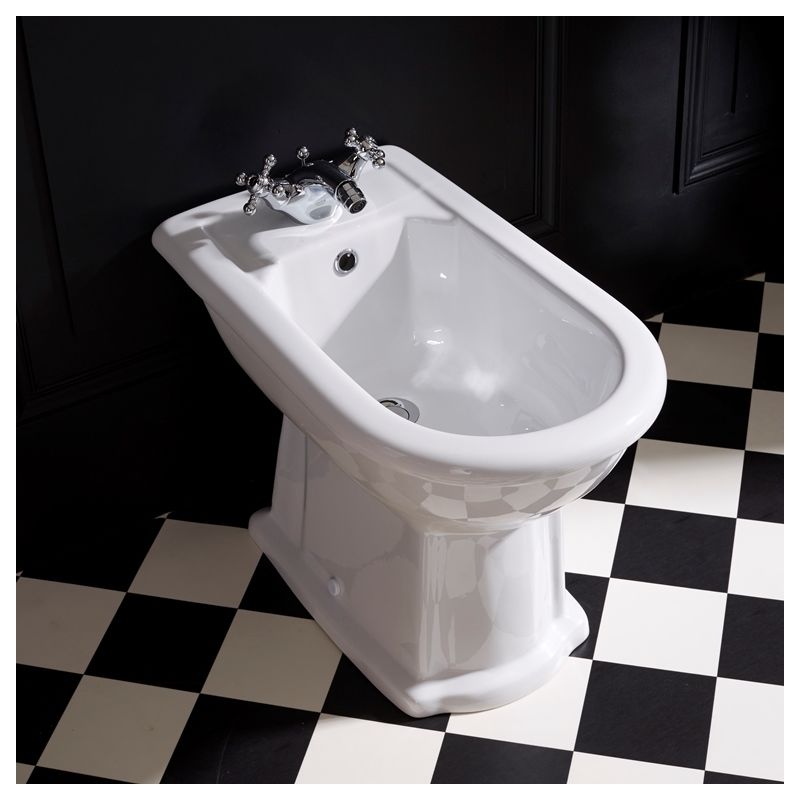 Bidet à poser, H.38 x l.35,5 cm, blanc, GoodHome Baciu