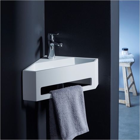 Villeroy & Boch O.novo Lavabo WC d'angle 32x32cm avec trou pour