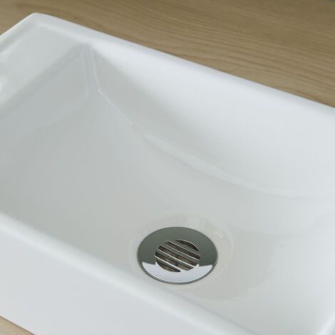 Lave mains rectangle blanc contemporain