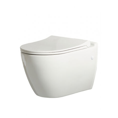 WC Suspendu œuf céramique blanc, Ove - Cuvette WC suspendue