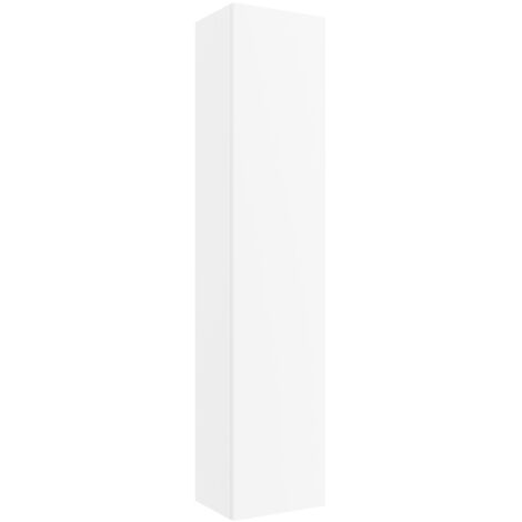 Meuble colonne salle de bain H 140cm - Deux portes - Blanc mat