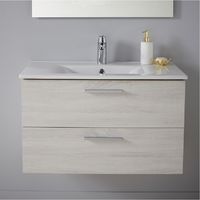 Meuble de salle de bain Mall 80 cm couleur bois blanchi Hibernian