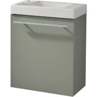 ONDEE - NINO Lavabo esquinero -53cm - topo - lacado - Entregado en kit