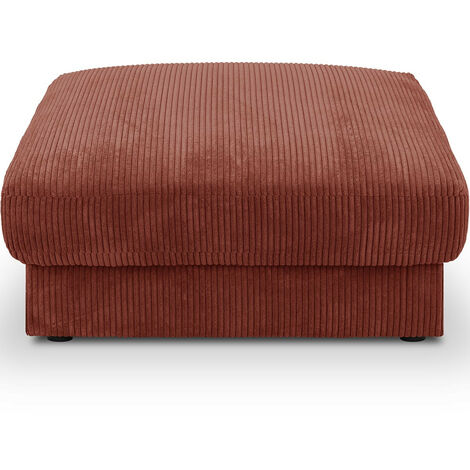 Pouf en velours côtelé rouille - Arty (1/5)