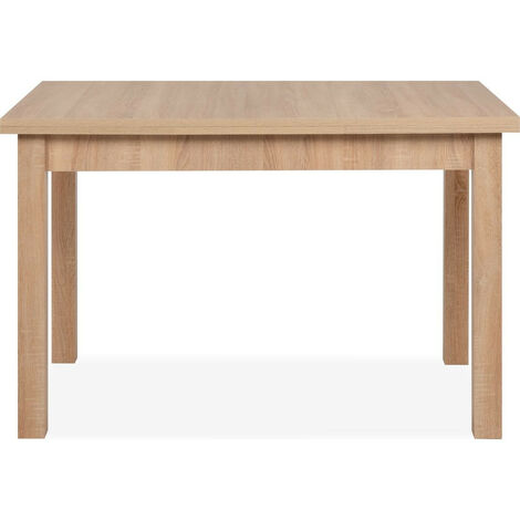 Table à manger extensible 6 à 8 personnes effet chêne 120/200 cm - Louca (1/5)