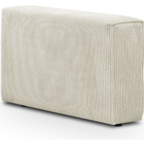 Accoudoir gauche pour canapé modulable en velours côtelé beige - Harper Mod (1/3)