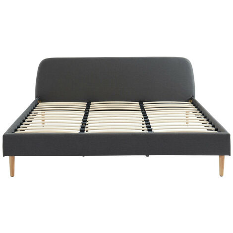 Lit adulte scandinave 180x200 gris foncé - Gaby (1/5)