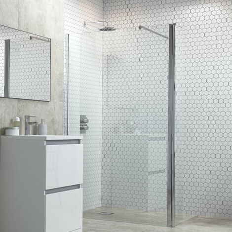 RefleXion 6 Wetroom Panel, Support Bar & 300mm Rotatable Panel - 800mm