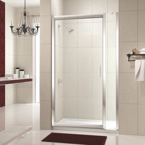 Merlyn 8 Series 1150mm Pivot Infold Shower Door With Inline Panel