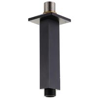Solar Matt Black Square 2 Way Concealed Ceiling Shower and Handheld