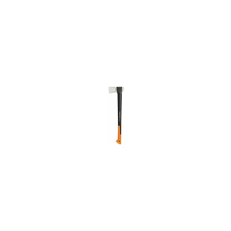 Fiskars Hacha 2,4 kg, Estuche de almacenamiento y transporte incluido, Longitud: 77 cm, Capa antiadherente de la cuchilla de acero de alta calidad/Mango resistente en fibra de vidrio, Negro/Naranja, X25–XL, 1015643