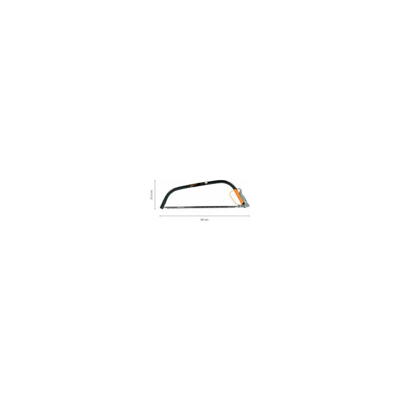 Fiskars Sierra de arco para madera verde, Cuchilla fija, Longitud: 62 cm (21), Incluye protección de plástico para la cuchilla, Acero de alta calidad, Negro/Naranja, SW30, 1001621